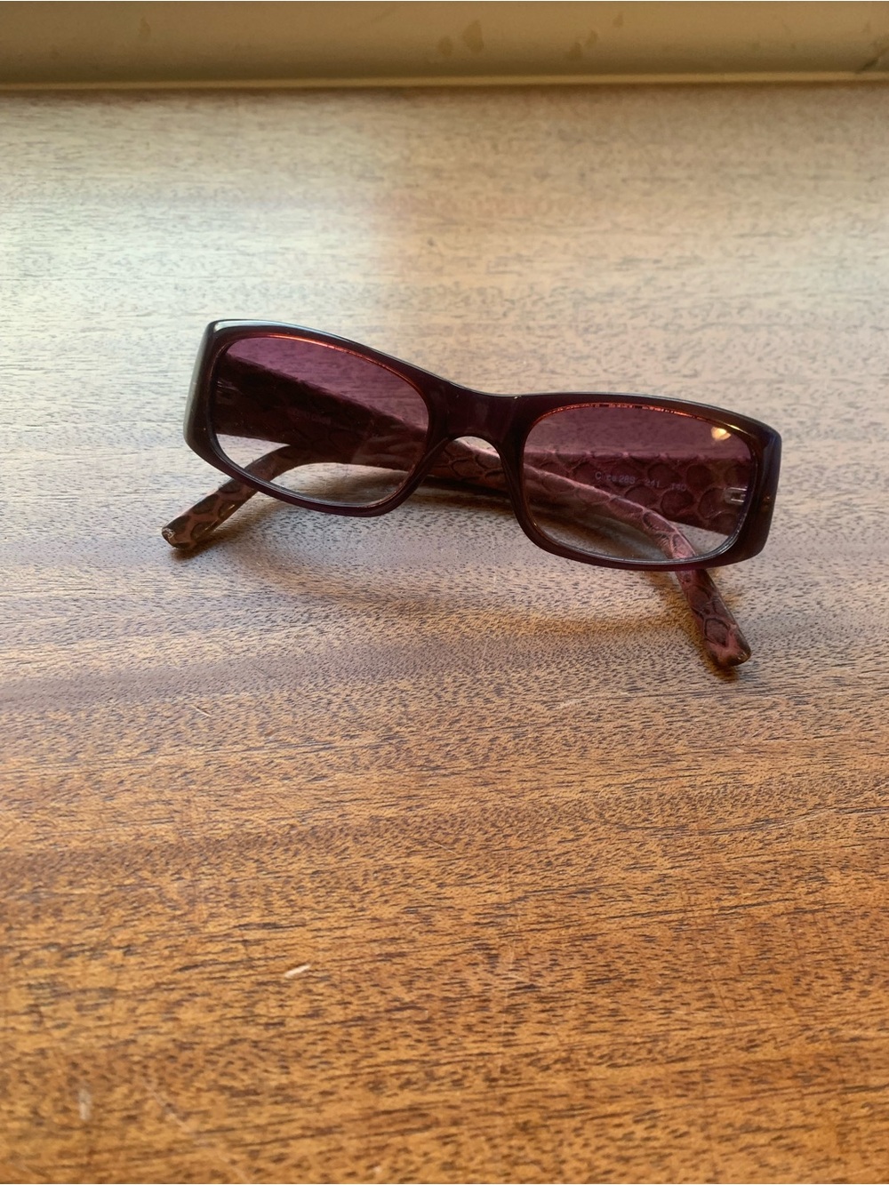Roberto Cavalli Rectangular Dark Burgundy Sunglasses